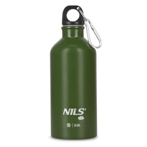 NC3801 ZELENÁ NEREZOVÁ TURISTICKÁ FĽAŠA 550ML NILS CAMP