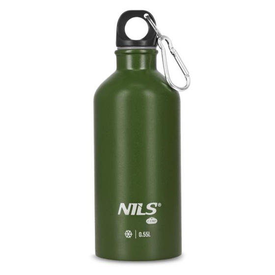 NC3801 ZELENÁ NEREZOVÁ TURISTICKÁ FĽAŠA 550ML NILS CAMP