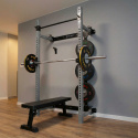 KLT34 SIVÝ SKLADACÍ MULTIFUNKČNÝ POSILŇOVACÍ STOJAN - POWER RACK HMS