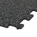 Gumová podlaha puzzle (stred) SF1050 - 47,8 x 47,8 x 0,8 cm, čierna a biela