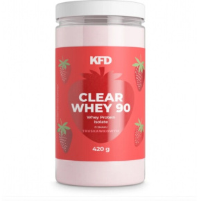 KFD Clear Whey 90% WPI 420 g s jahodovou příchutí
