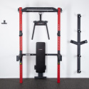 KLT22 ČERVENÝ MULTIFUNKČNÝ POSILŇOVACÍ STOJAN - POWER RACK HMS