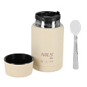 NC3807 BÉŽOVÁ TERMOSKA NA JEDLO 550ML NILS CAMP